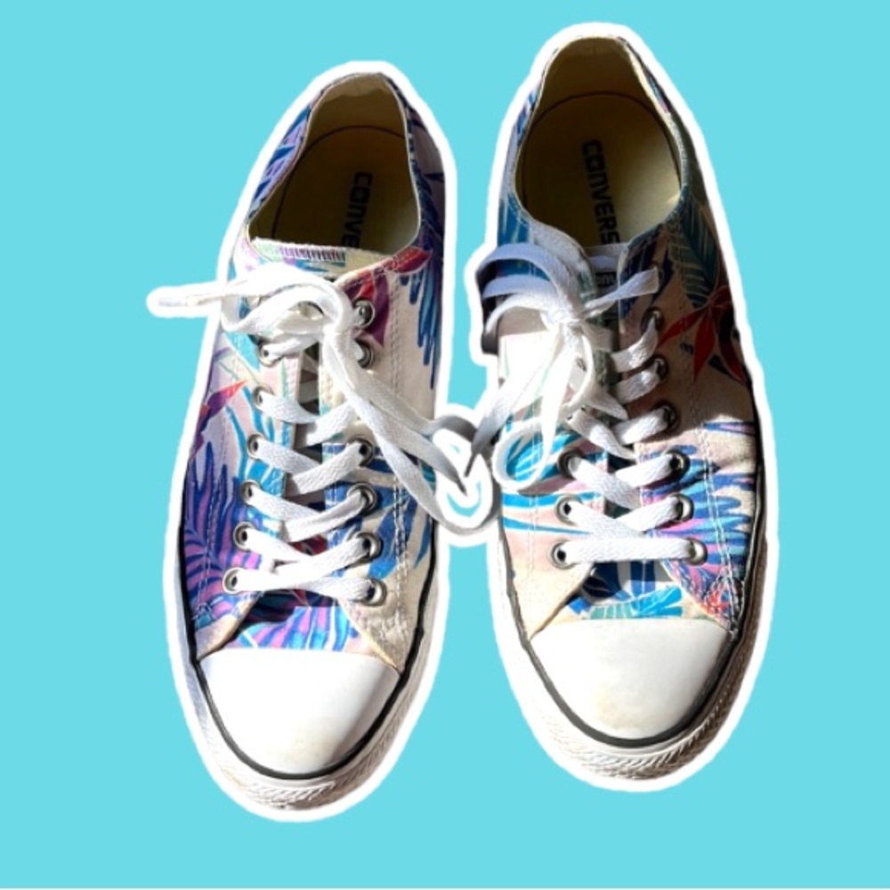 CONVERSE All Star Tropical Floral Print Sneakers Men’s 9 Women’s 11